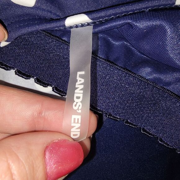 Lands' End Nwt Navy Blue Polka Dot Swimsuit Tankini Top Size 22W DD - Picture 9 of 9